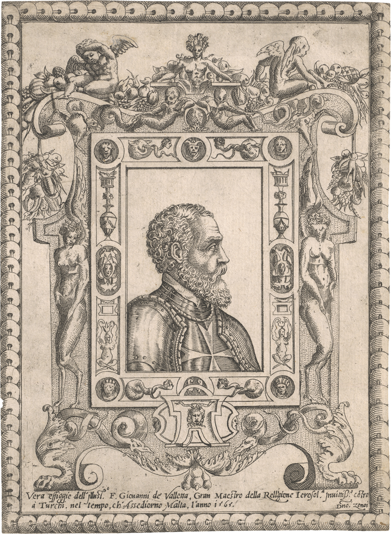Zenoi, Domenico: Bildnis des Jean de la Valette im manieristischen Rahmen
