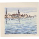 Stromberg, Alexander von: Blick über die Düna auf die Altstadt von Riga