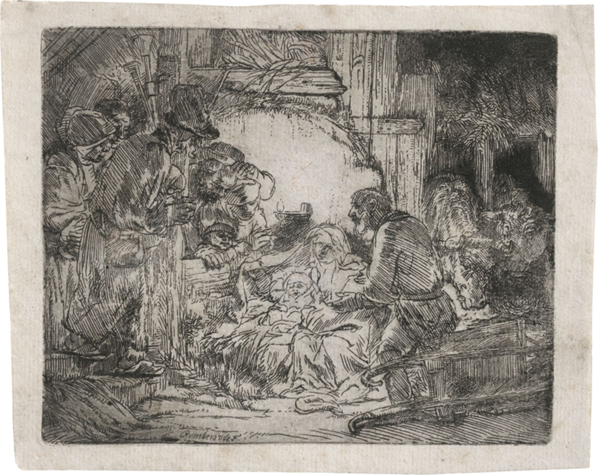 Rembrandt Harmensz. van Rijn: Die Anbetung der Hirten mit der Lampe