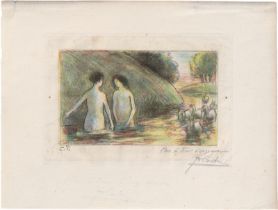 Pissarro, Camille: Baigneuses gardeuses d’Oies