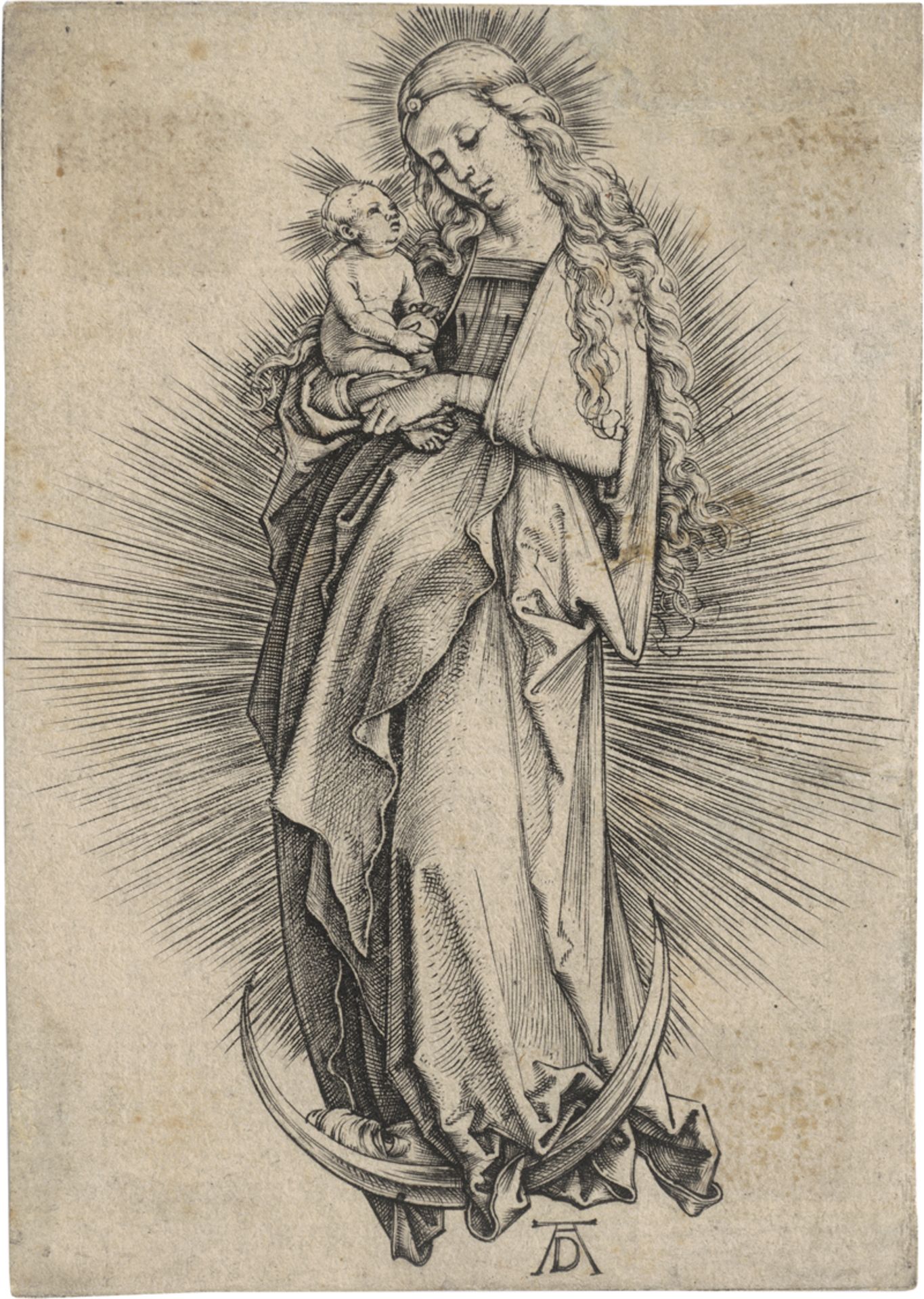 Dürer, Albrecht: Die Jungfrau mit dem langen Haar auf der Mondsichel