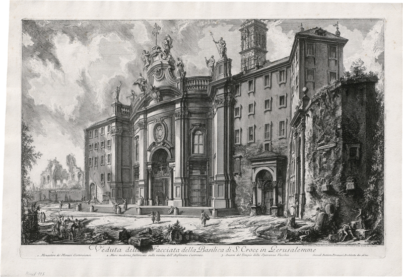 Piranesi, Giovanni Battista: Veduta della Facciata della Basilica di S. Croce