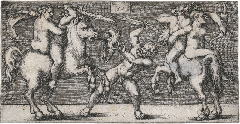 Beham, Sebald: Castor und Pollux entführen die Töchter des Leukippos