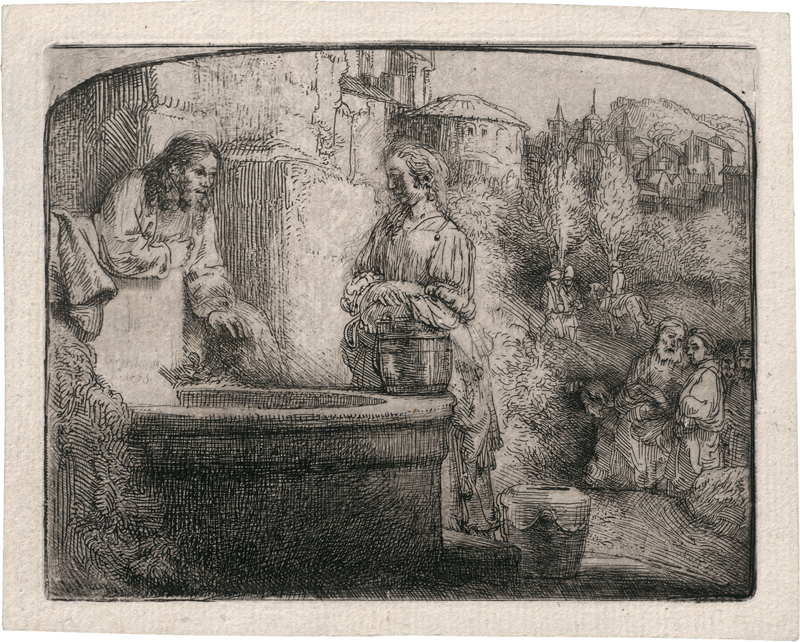 Rembrandt Harmensz. van Rijn: Christus und die Samariterin