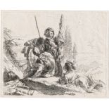 Tiepolo, Giovanni Battista: Drei Soldaten mit einem Jungen