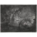 Rembrandt Harmensz. van Rijn: Die Anbetung der Hirten bei Laternenschein