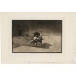 Goya, Francisco de: El famoso Martincho pondiendo banderillas al quiebro