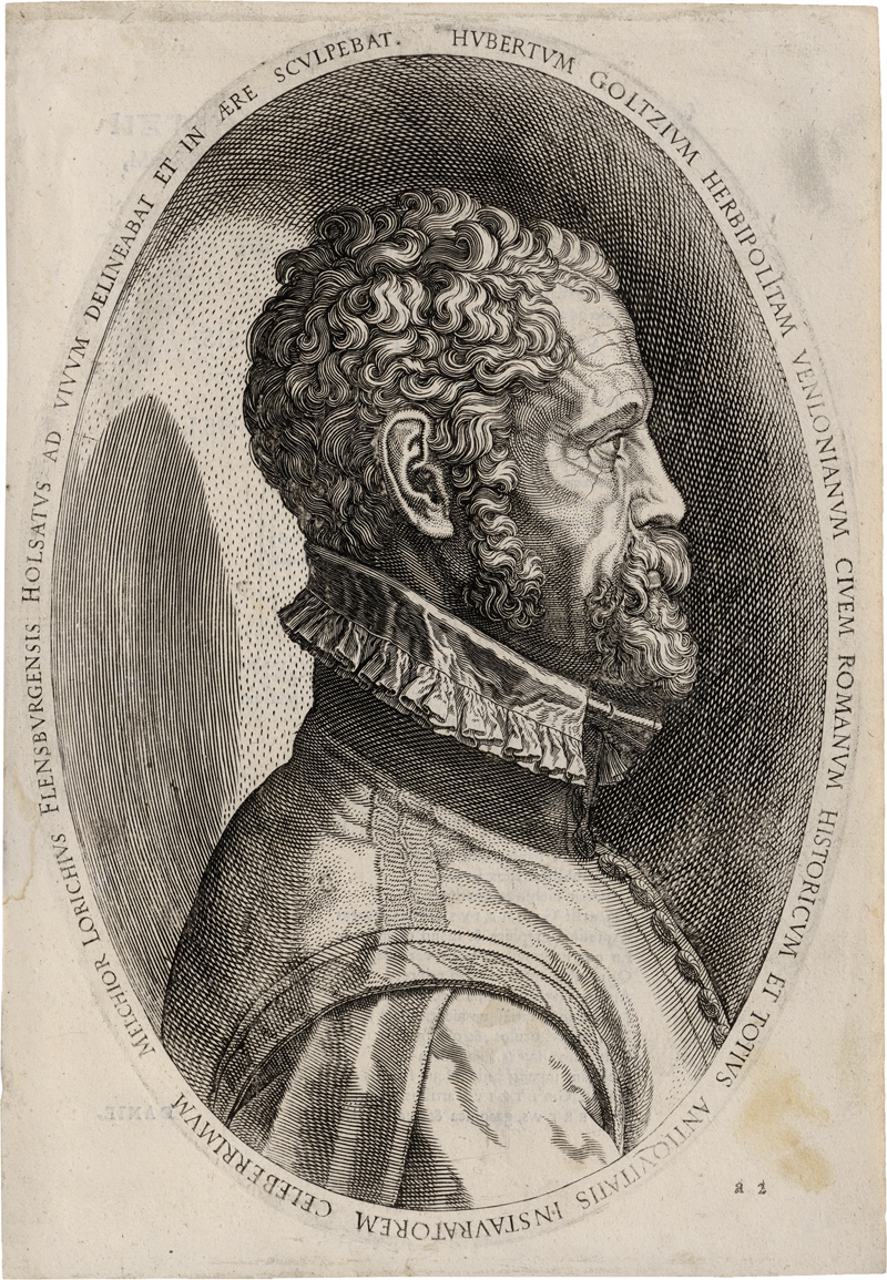 Lorch, Melchior: Bildnis des Hubert Goltzius im Profil nach rechts