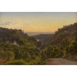 Bünsow, Joachim Ludwig Heinrich Dan...: Blick auf Tivoli und das Tal des Aniene