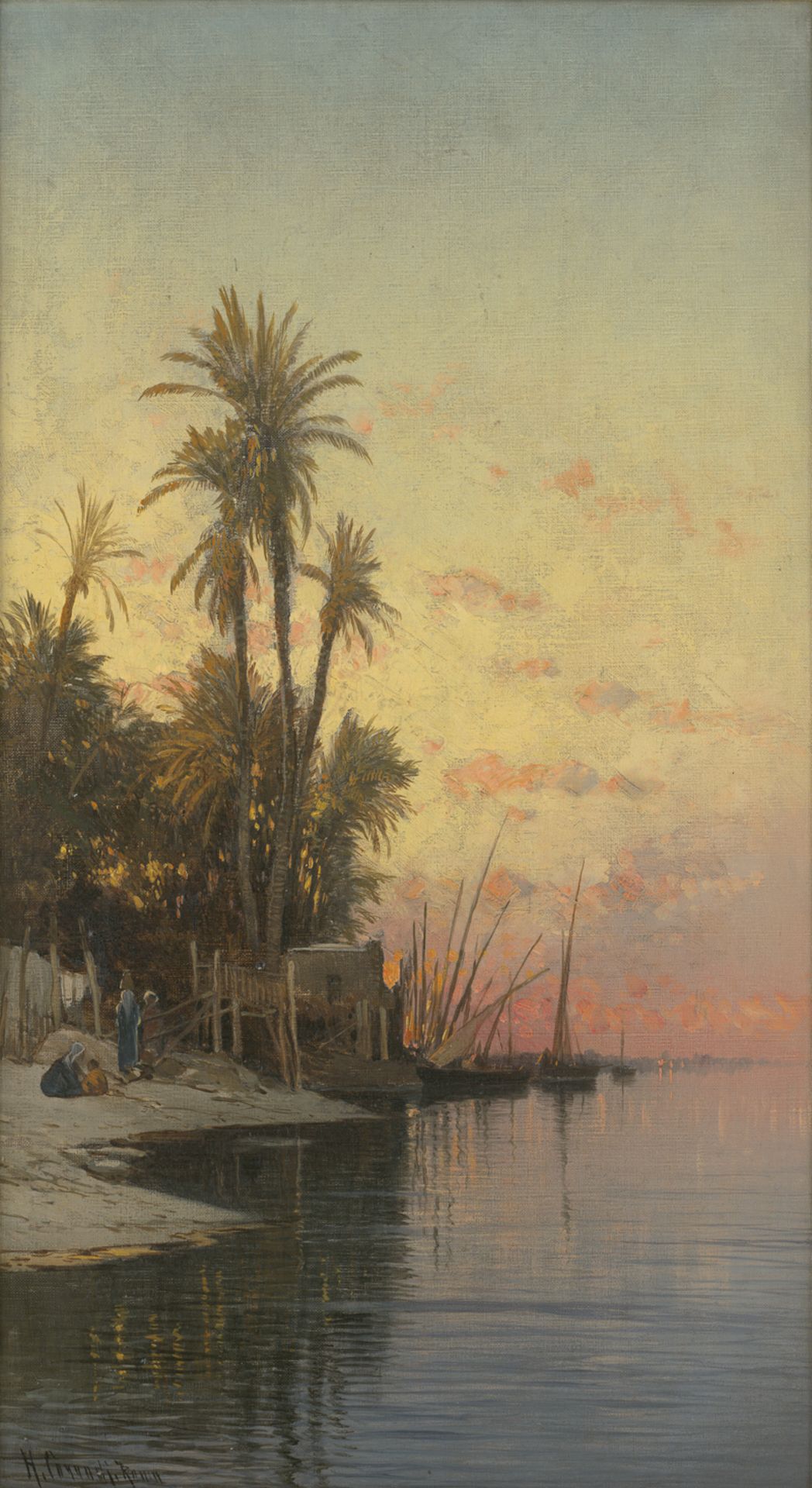Corrodi, Hermann David Solomon: Abendstimmung am Nil