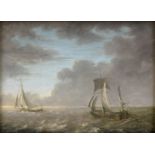 Niederländisch - Nachfolge: 17. Jh. Stürmische See mit zwei Segelbooten