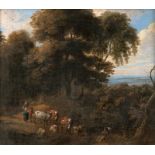 Arthois, Jacques d': Waldlandschaft mit Viehhirtin und ihrer Herde