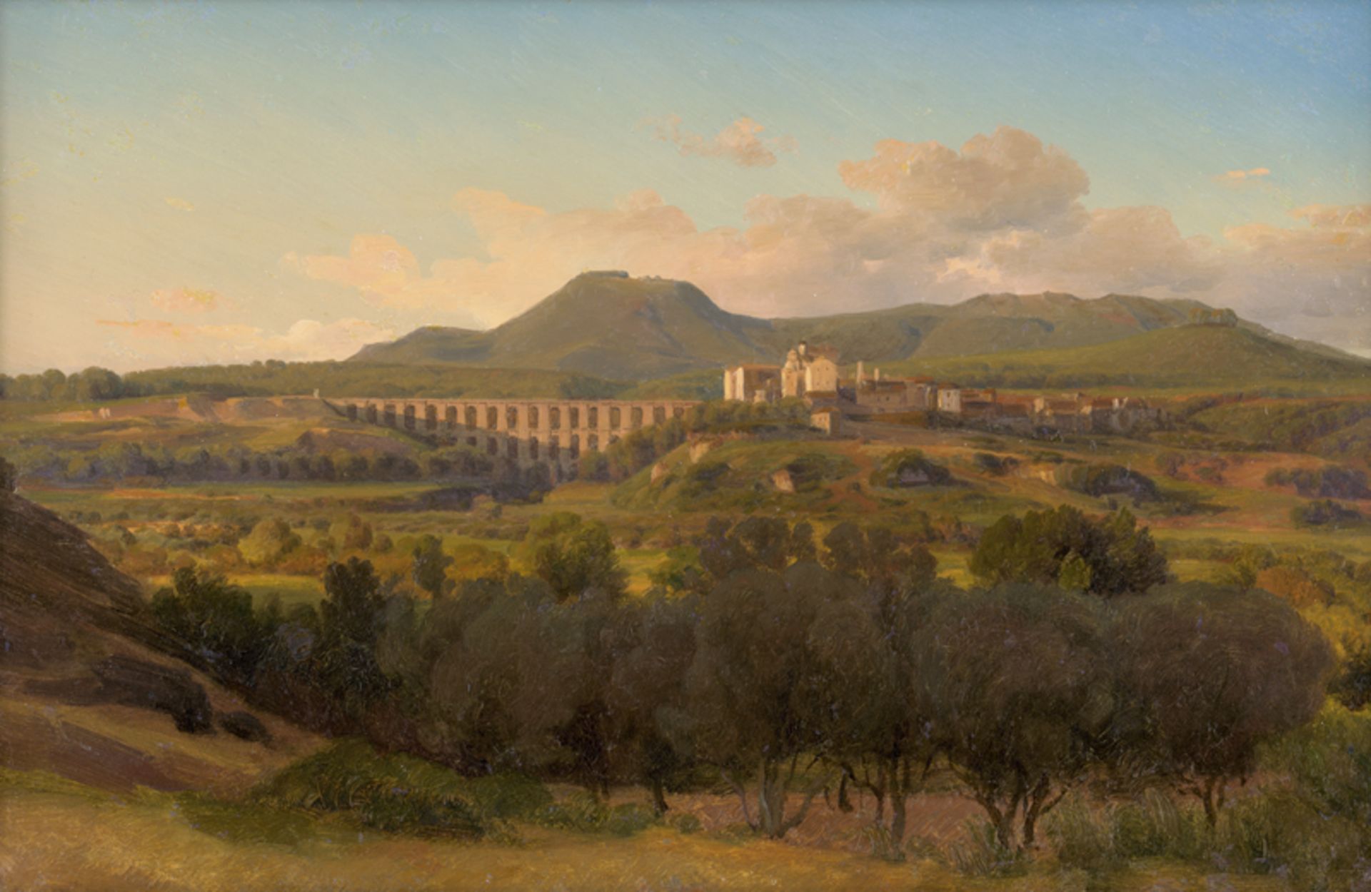 Bünsow, Joachim Ludwig Heinrich Dan...: Blick auf Ariccia in den Albaner Bergen