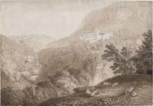 Hackert, Jakob Philipp: Landschaft mit dem Blick auf das Tal von La Cava bei Vie...