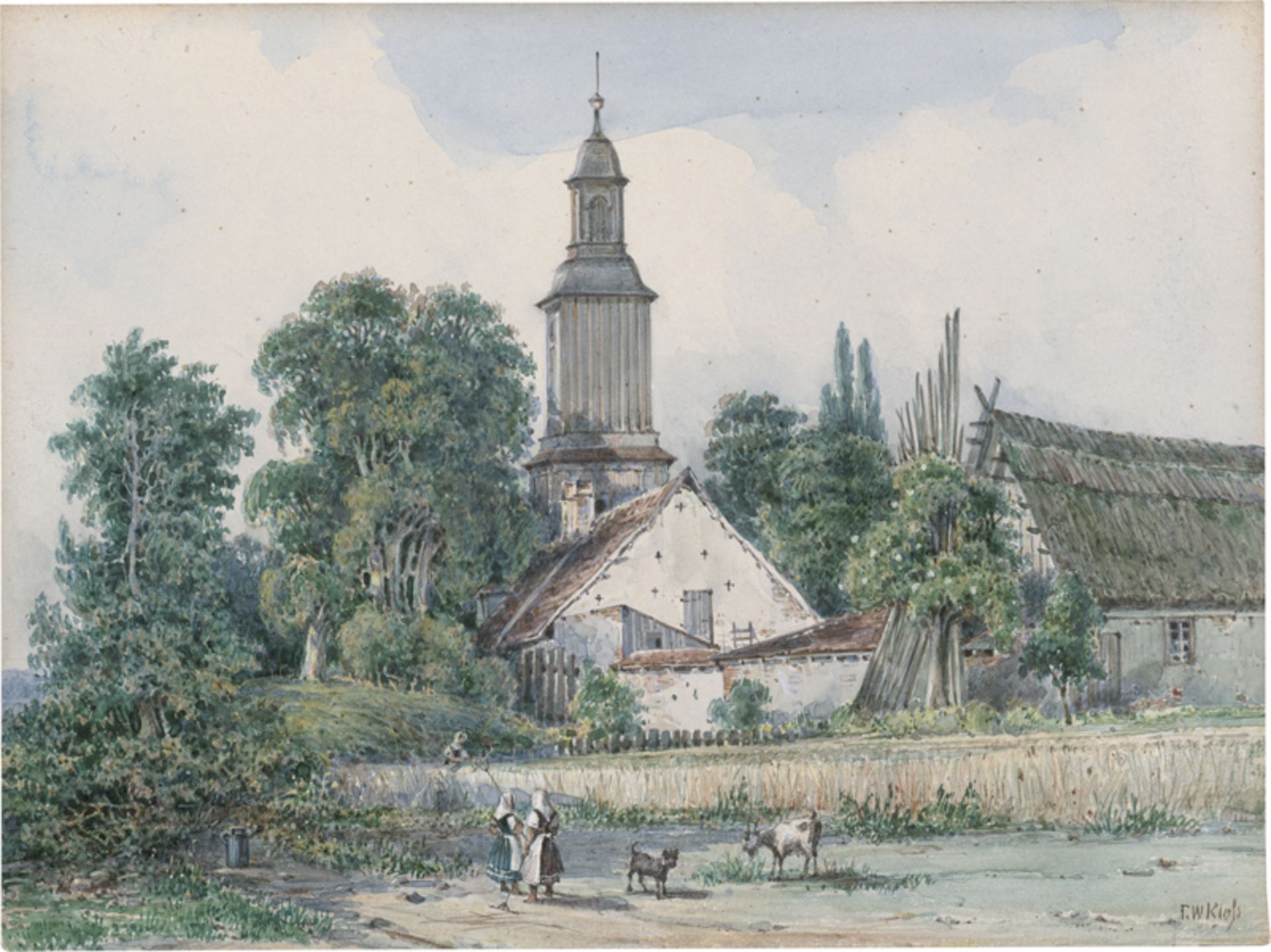 Klose, Friedrich Wilhelm: Dorfkirche in Niederschönhausen bei Berlin