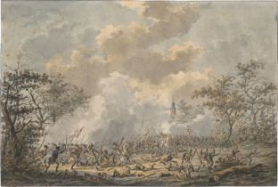 Langendijk, Dirk: Einfall der französischen Infanterie auf die allierten T...