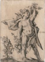 Goltzius, Hendrick - Nachfolge: Stehender Bacchus mit Trauben