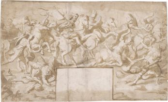 Giordano, Luca - Umkreis: Der hl. Jakobus in der Schlacht von Clavjgo