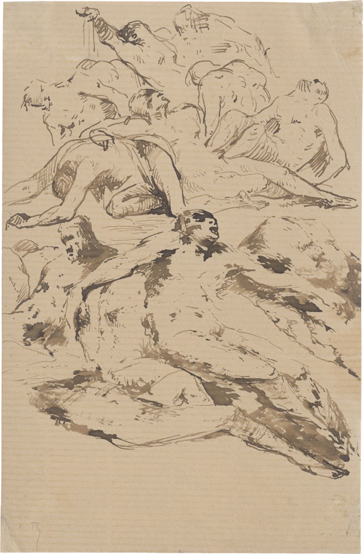 Goya, Francisco de - Umkreis: Entwurf für eine Gruppe der Verdammten