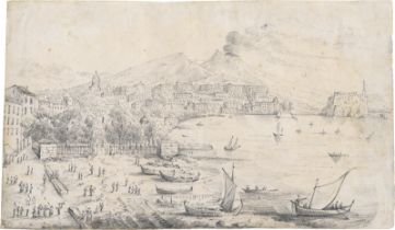Senape, Antonio: Neapel: Blick über Riviera di Chiaia und das Castell del...