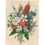 Senff, Adolf: Blumenbouquet mit Flaschenputzer, Oleander und Orangenbl...