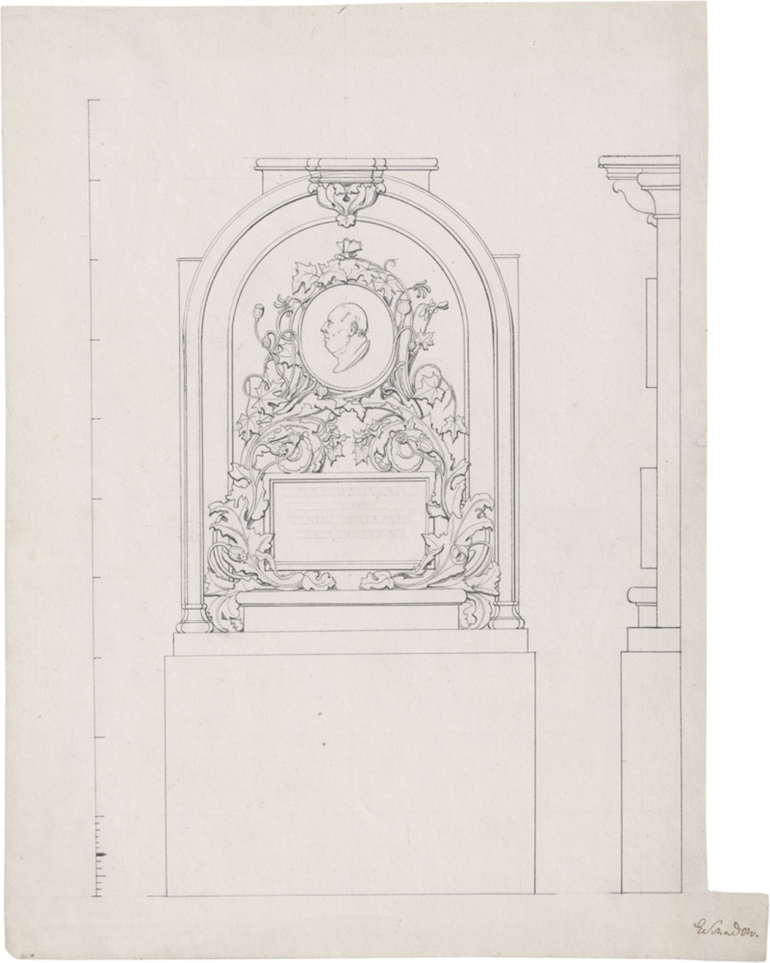Schadow, Johann Gottfried: Entwurf zum Grabmal Oppenheimer