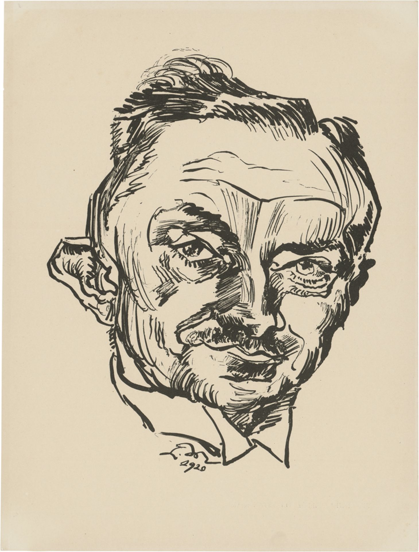 Meidner, Ludwig: Porträt des Verlegers Victor H. Klinkhardt-Waldweg