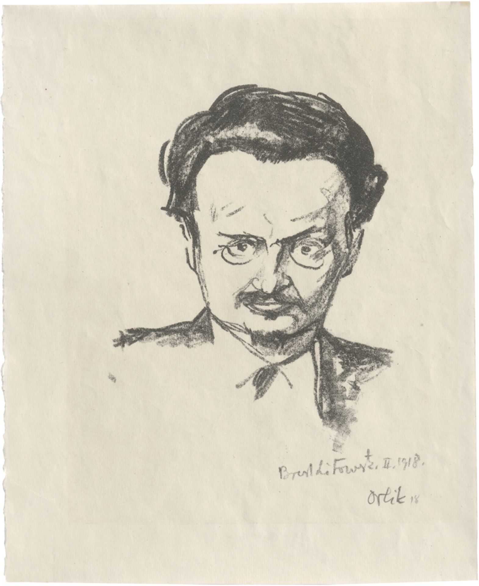 Orlik, Emil: Mehmed Talât Pascha; Portrait Leo Trotzki - Image 2 of 2