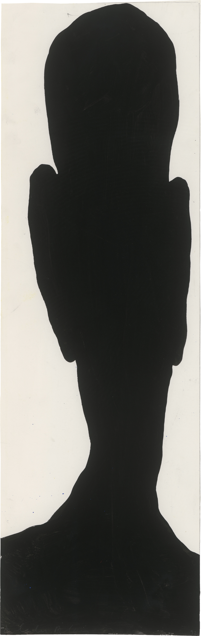 Blais, Jean Charles: Ohne Titel (Silhouetted black head)