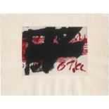 Tàpies, Antoni: Noir sur rouge