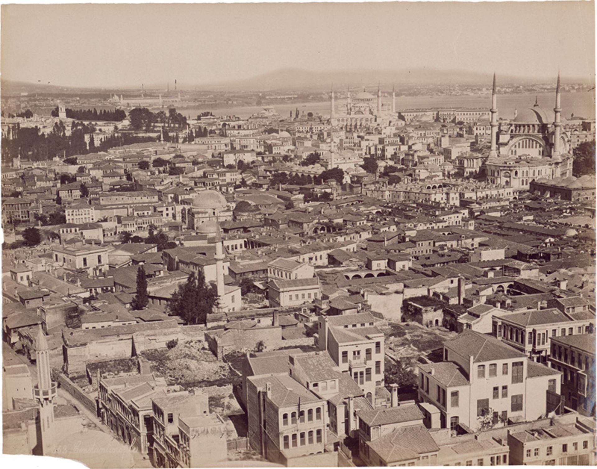 Bonfils, Félix: Panorama of Constantinople from the Fire Tower of Beyazi... - Image 5 of 7