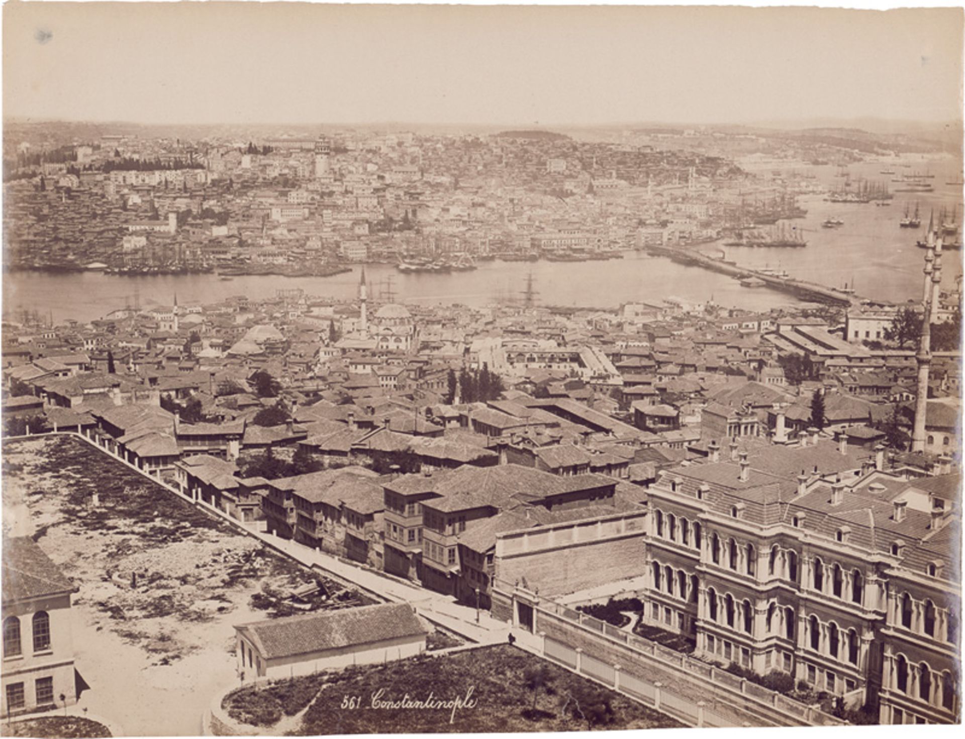 Bonfils, Félix: Panorama of Constantinople from the Fire Tower of Beyazi... - Image 3 of 7
