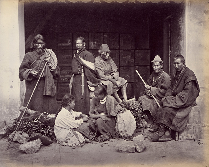 Bourne, Samuel: Group of Bhutanese people, Darjeeling