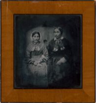 Daguerreotype: Portrait of a mother and daughter