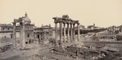 Anderson, James: Panoramic view of the Forum Romanum with St. Peter's Bas...