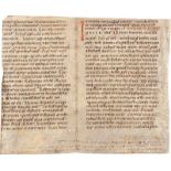 Lectionarium romanum: 4 große Makulaturfragment einer Handschrift des frühen 1...