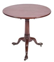 A George II mahogany circular occasional table,