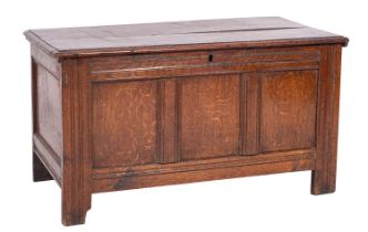 An elm and oak coffer,