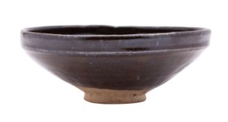 A Chinese Henan Cizhou-type stoneware bowl of conical form with flattened upper section,