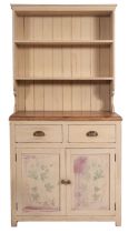 A painted pine kitchen dresser,