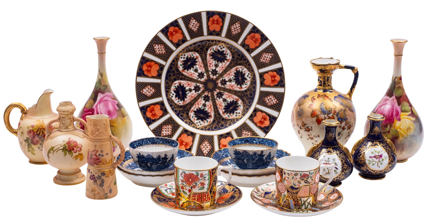 A mixed group of Royal Worcester and other porcelain,