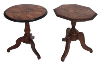 A Regency sample parquetry and walnut occasional table,