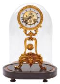 Leroy à Paris a gilt-metal skeletonised mantel clock,