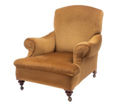 A Victorian upholstered armchair,