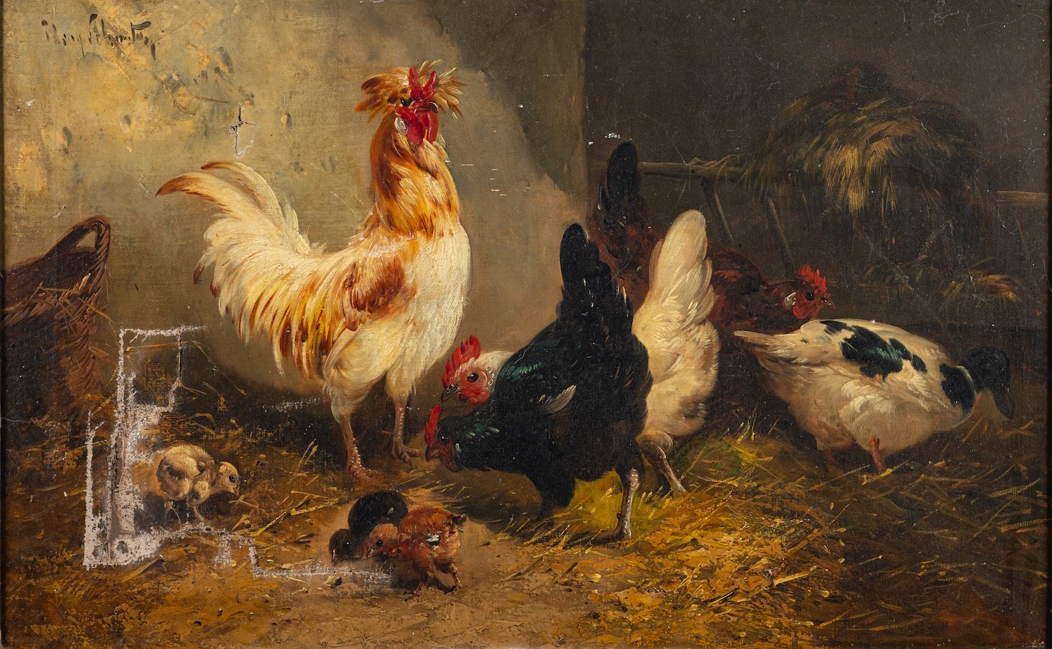 WITHDRAWN Continental School, 19th Century Chickens, - Image 2 of 2