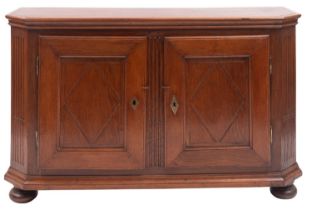A Dutch oak side cabinet,
