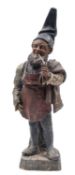 A German or Austrian cold painted terracotta garden gnome,