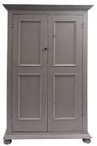 A painted pine wardrobe,