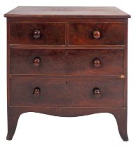 A Regency mahogany chest of drawers,