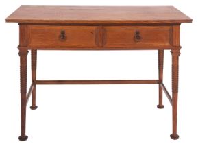 An oak dressing table in Arts & Crafts style, possibly for Heal & Co.